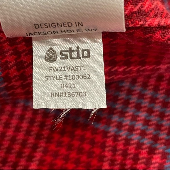 Women’s Stio Hutkeeper Flannel Button Down Size Medium - Picture 11 of 11